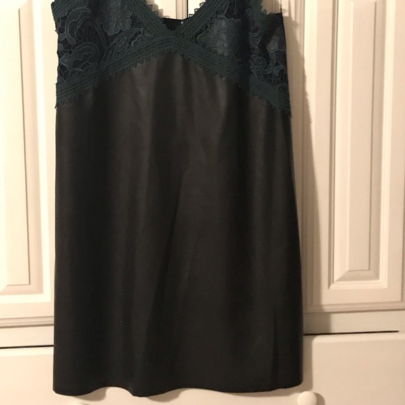 Zara: Faux Leather & Crochet Lace Strappy Dress - Picture 2 of 2